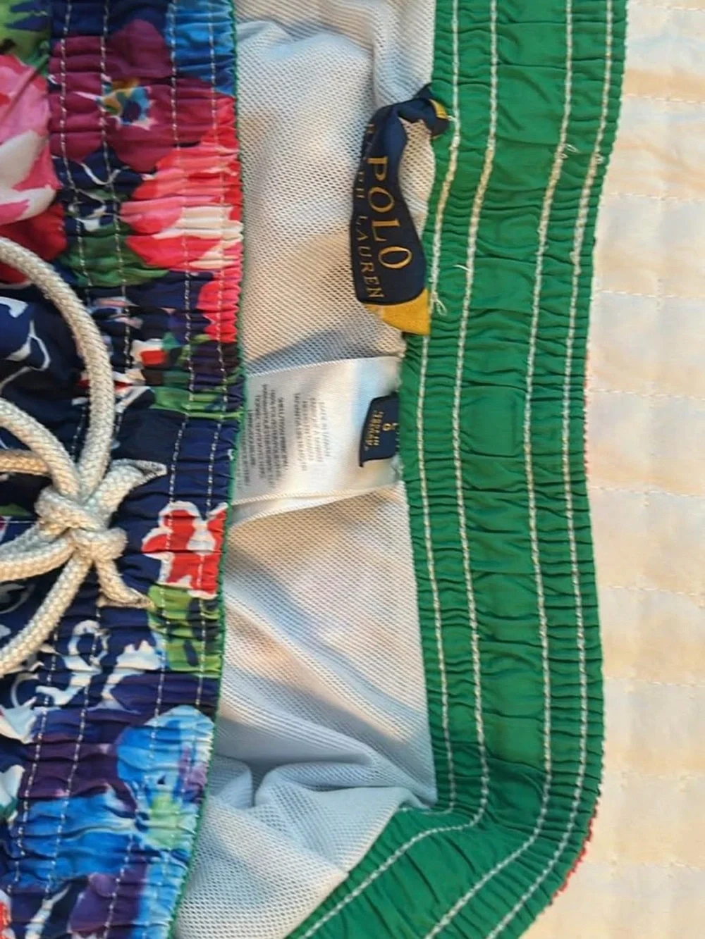 Ralph Lauren Polo Navy Floral Drawstring Swim Shorts